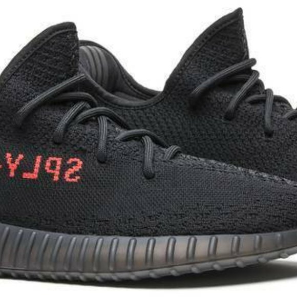 Yeezy Adidas Boost 350 V2 Bred Black Red Sneakers Shoes SZ Mens US 4.5 / Womens - Picture 1 of 6